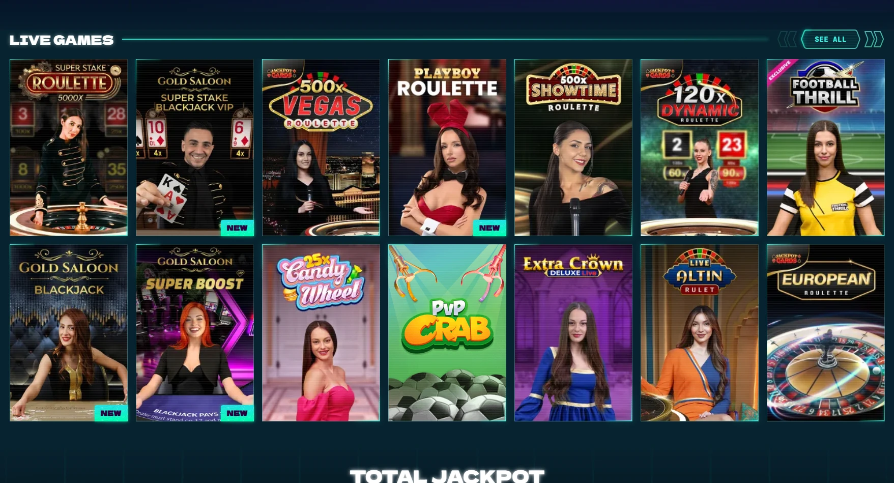 powerupcasino Casino Live Dealer Bereich