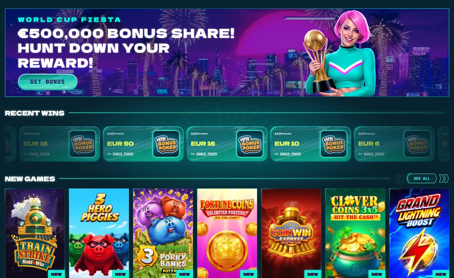 powerupcasino Casino Bonus Werbebanner